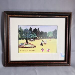 Ruth Russell Williams Black Americana Folk Art Framed Print First Art Lesson
